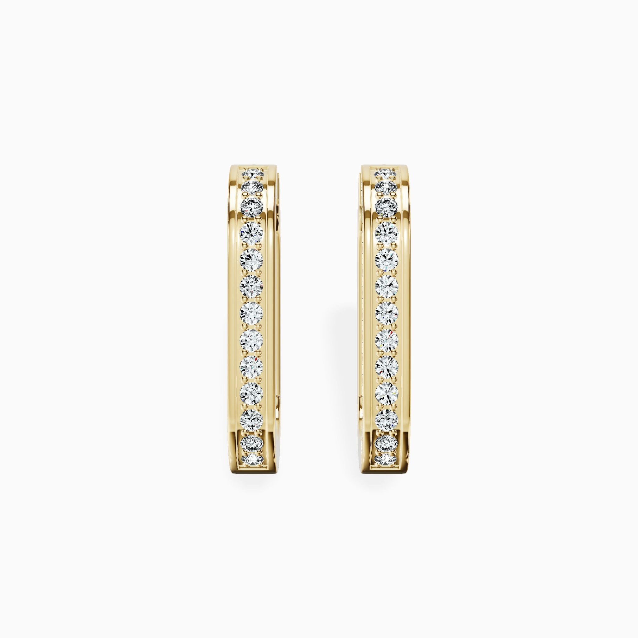 Paperclip Diamond Hoops