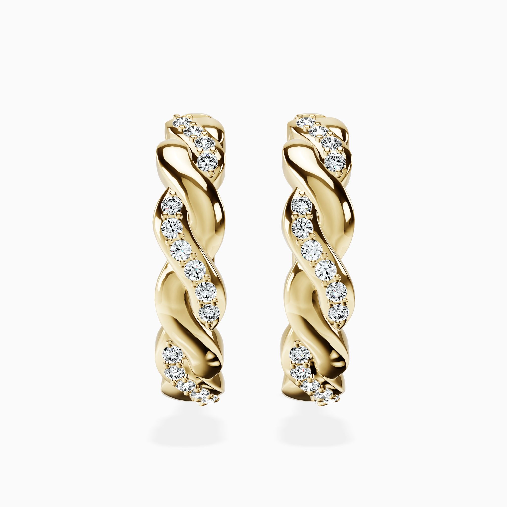 Twisted Diamond Hoops