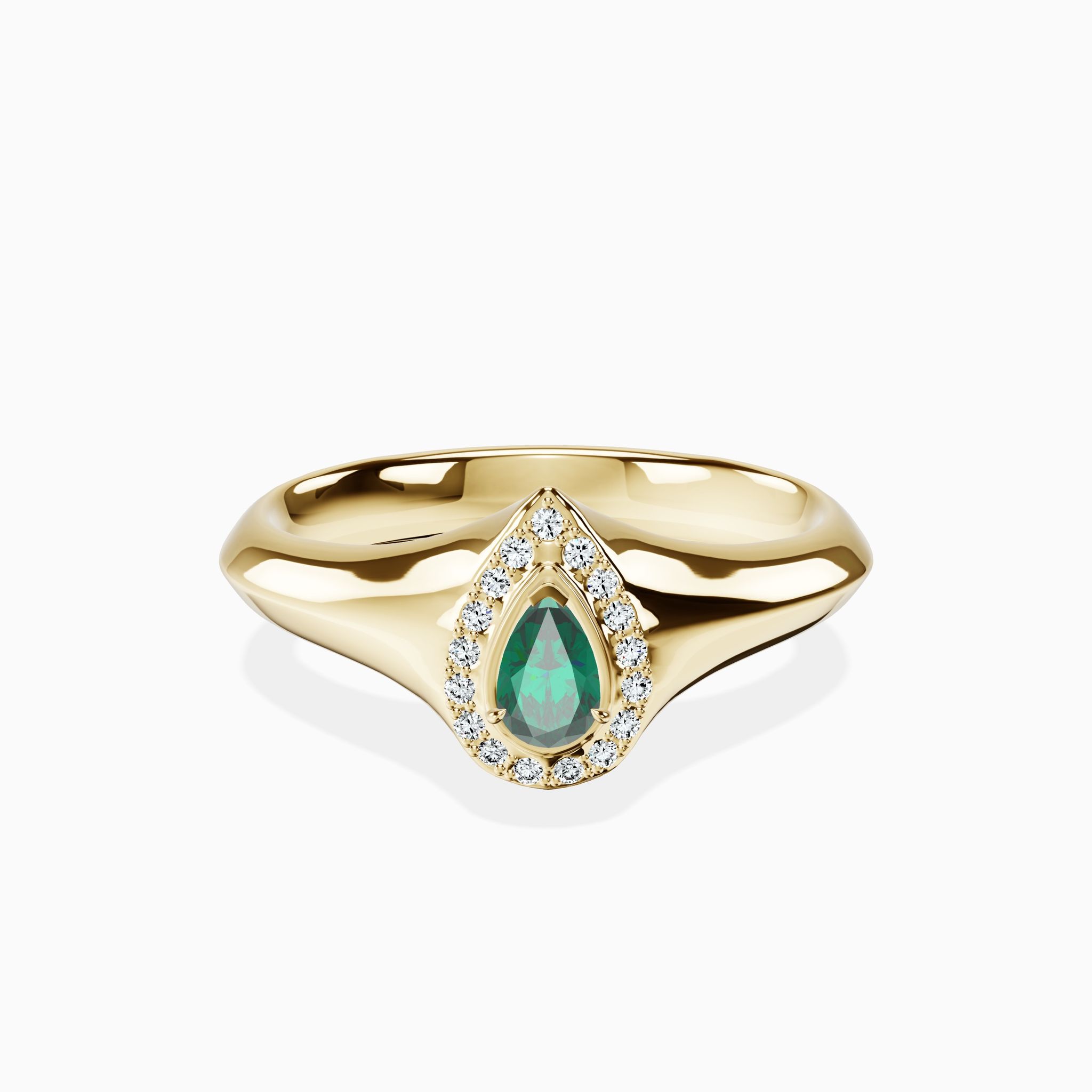 Teardrop Halo Ring