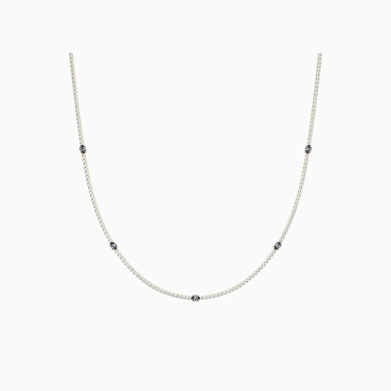 7 Station Oval Tennis Necklace