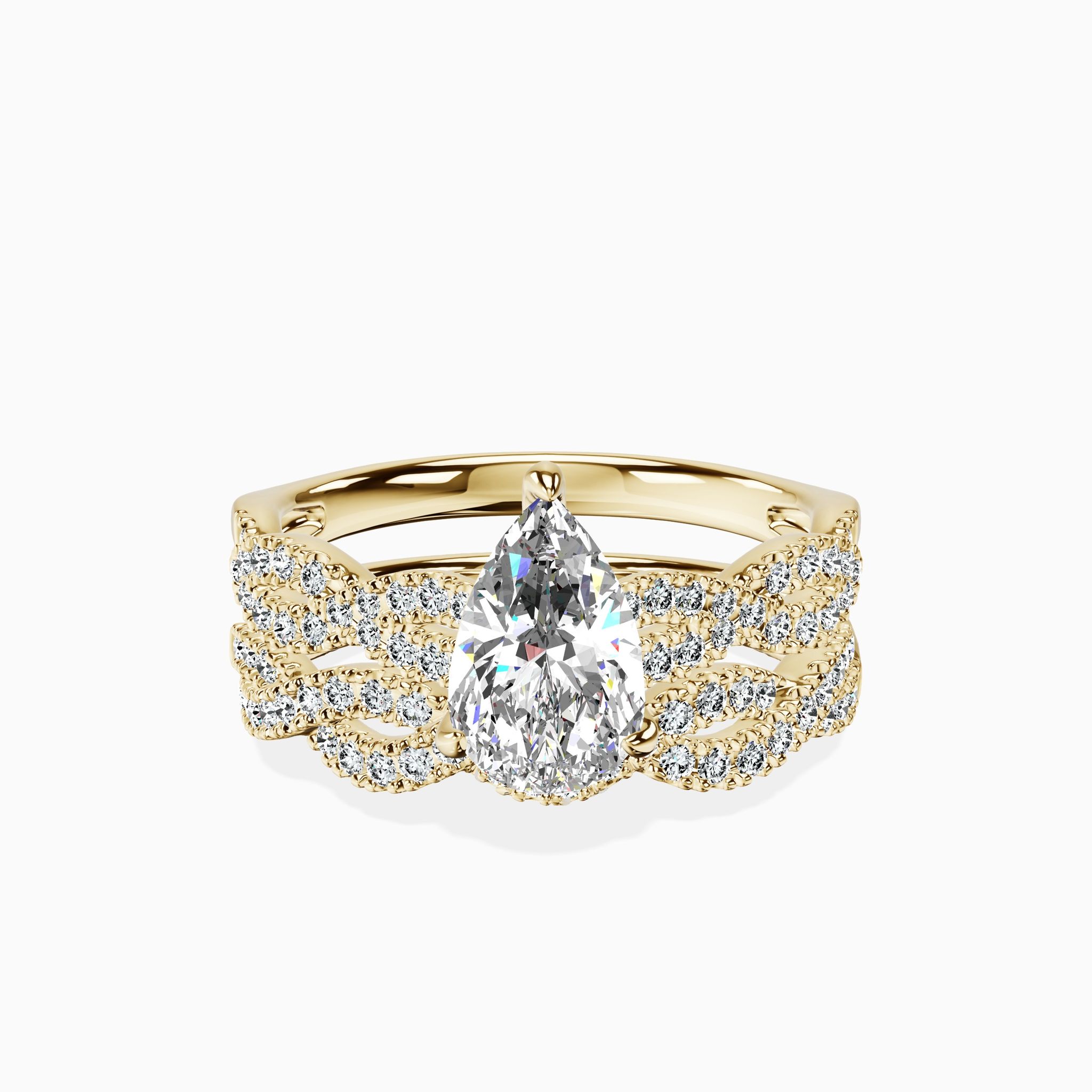 Infinity Pear Ring