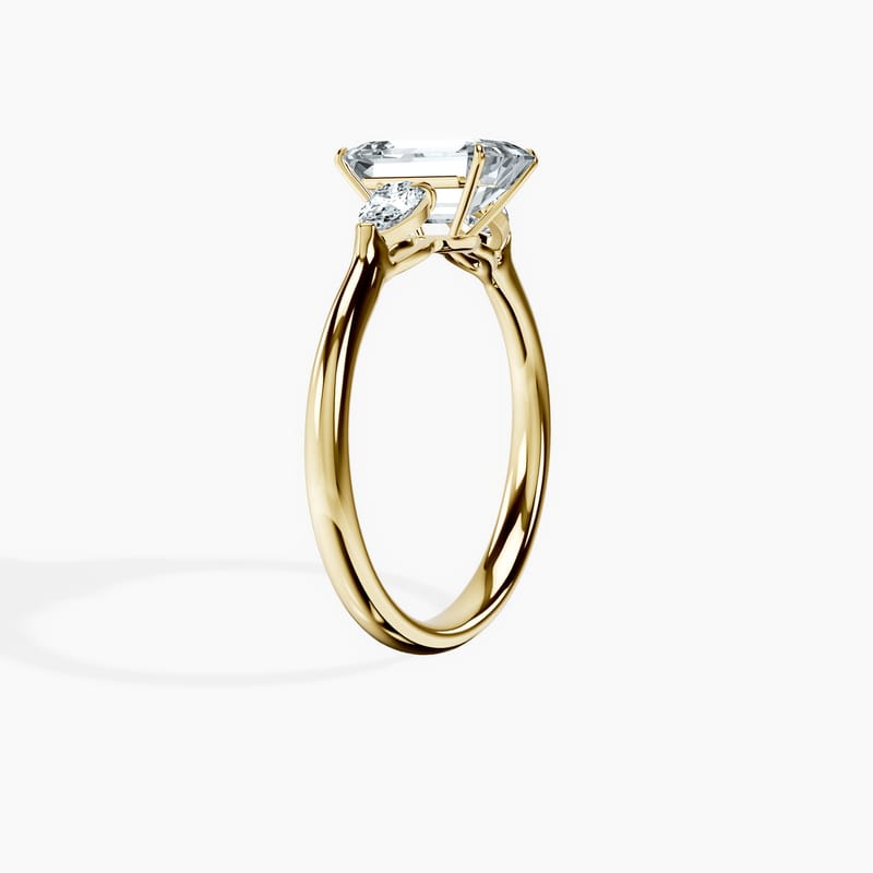 Pear Trinity Emerald Ring