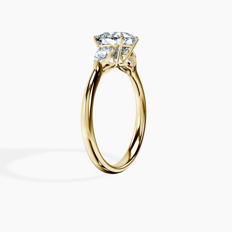 Pear Trinity Cushion Ring