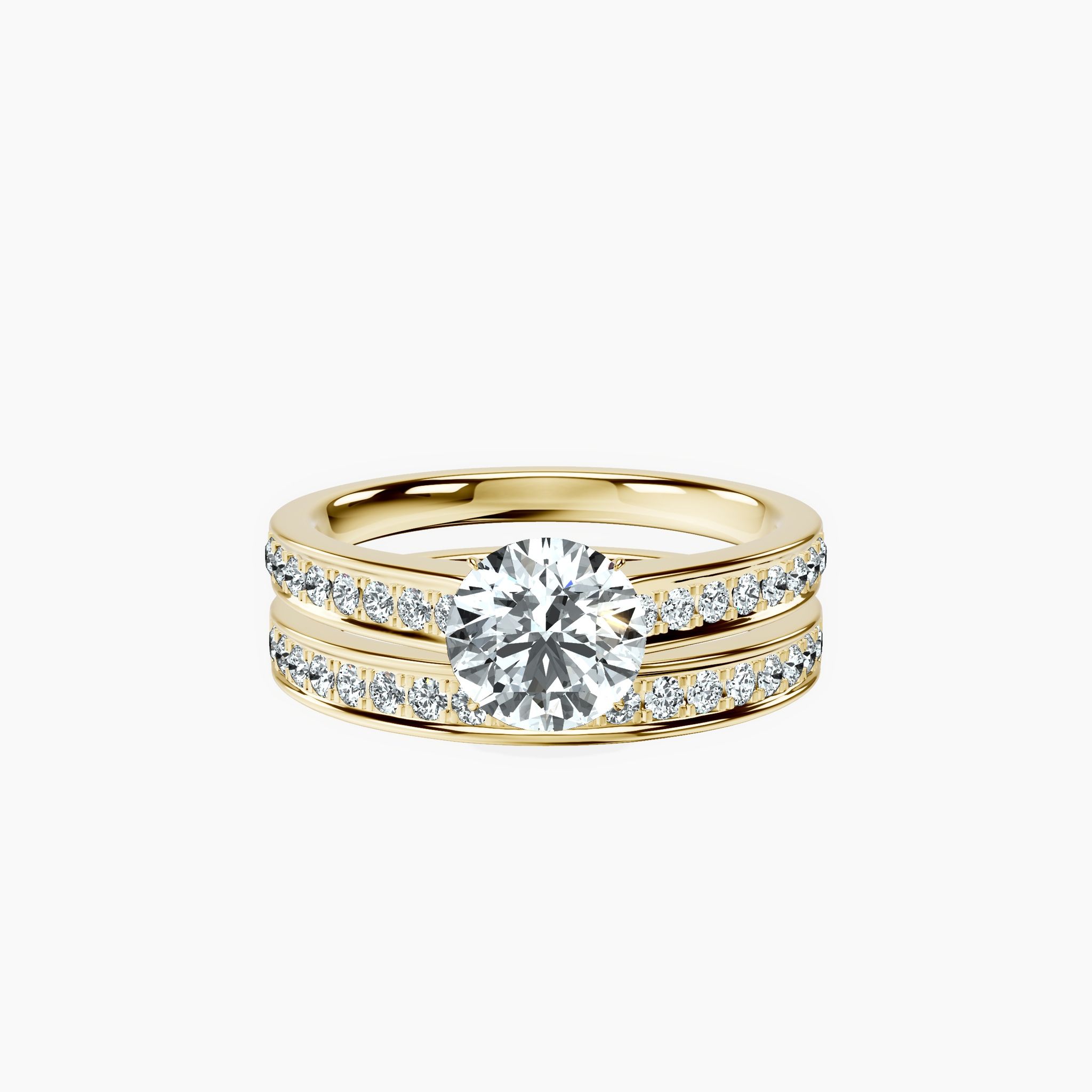 Horizon Pavé Round Ring