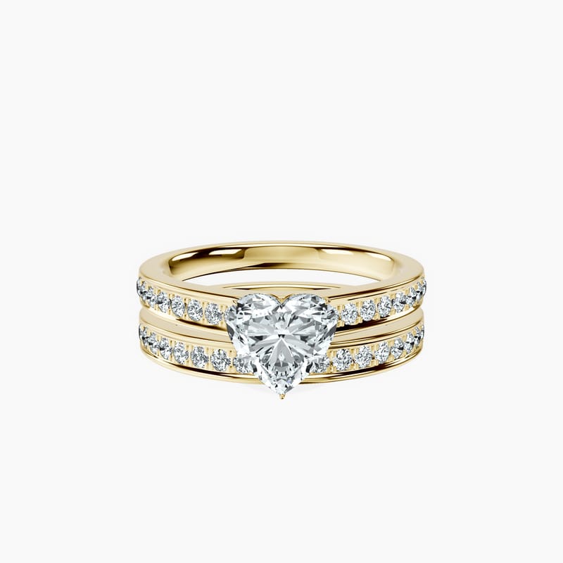 Horizon Pavé Heart Ring