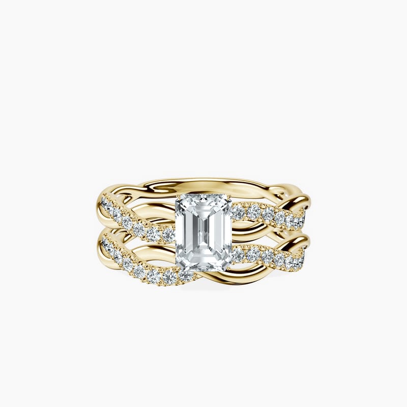 Entwined Emerald Ring