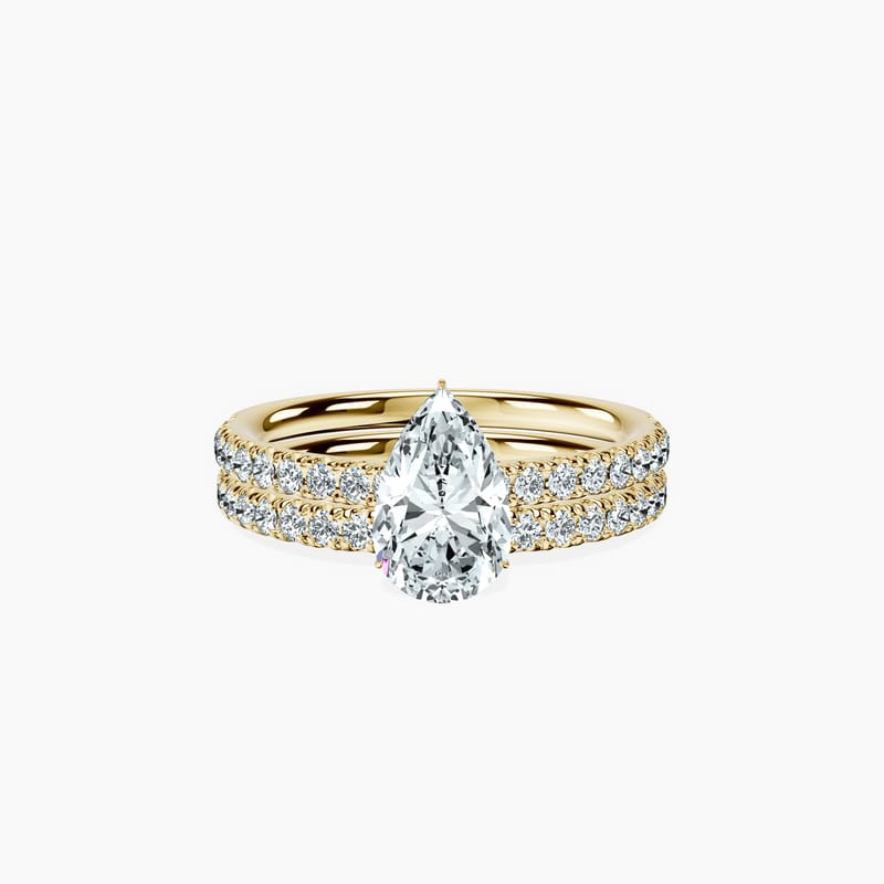 Secret Halo Pear Ring