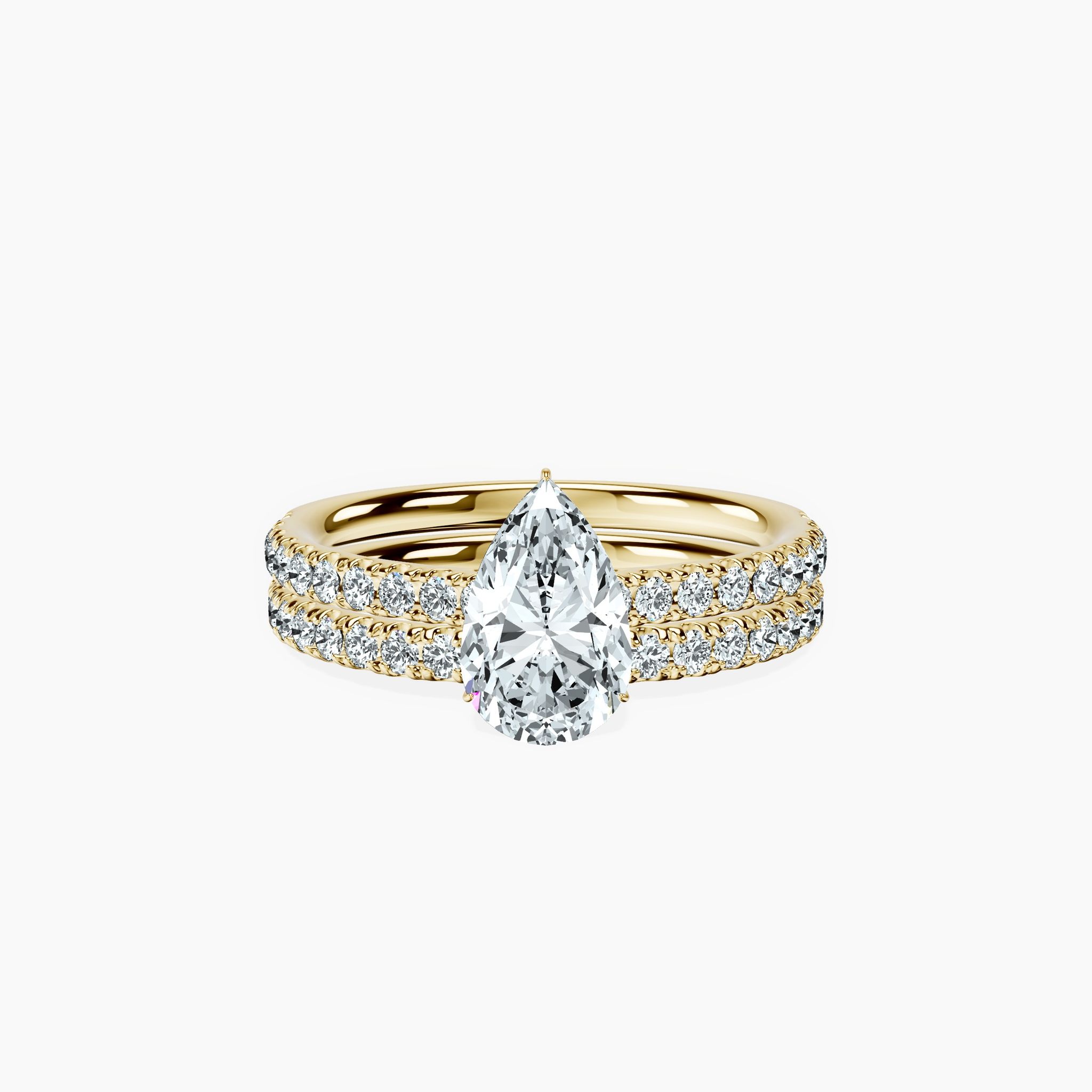 Secret Halo Pear Ring