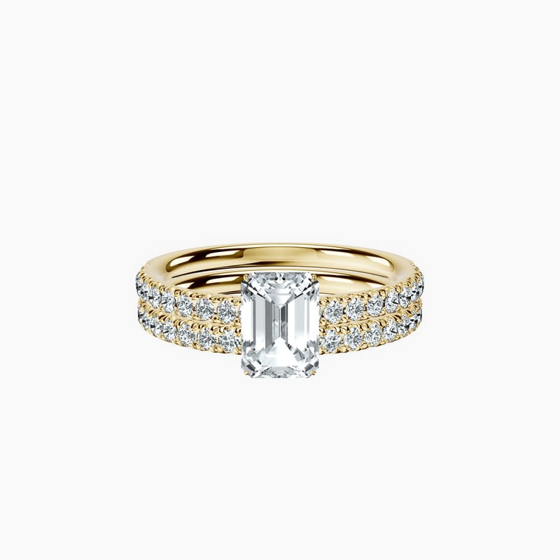 Secret Halo Emerald Ring