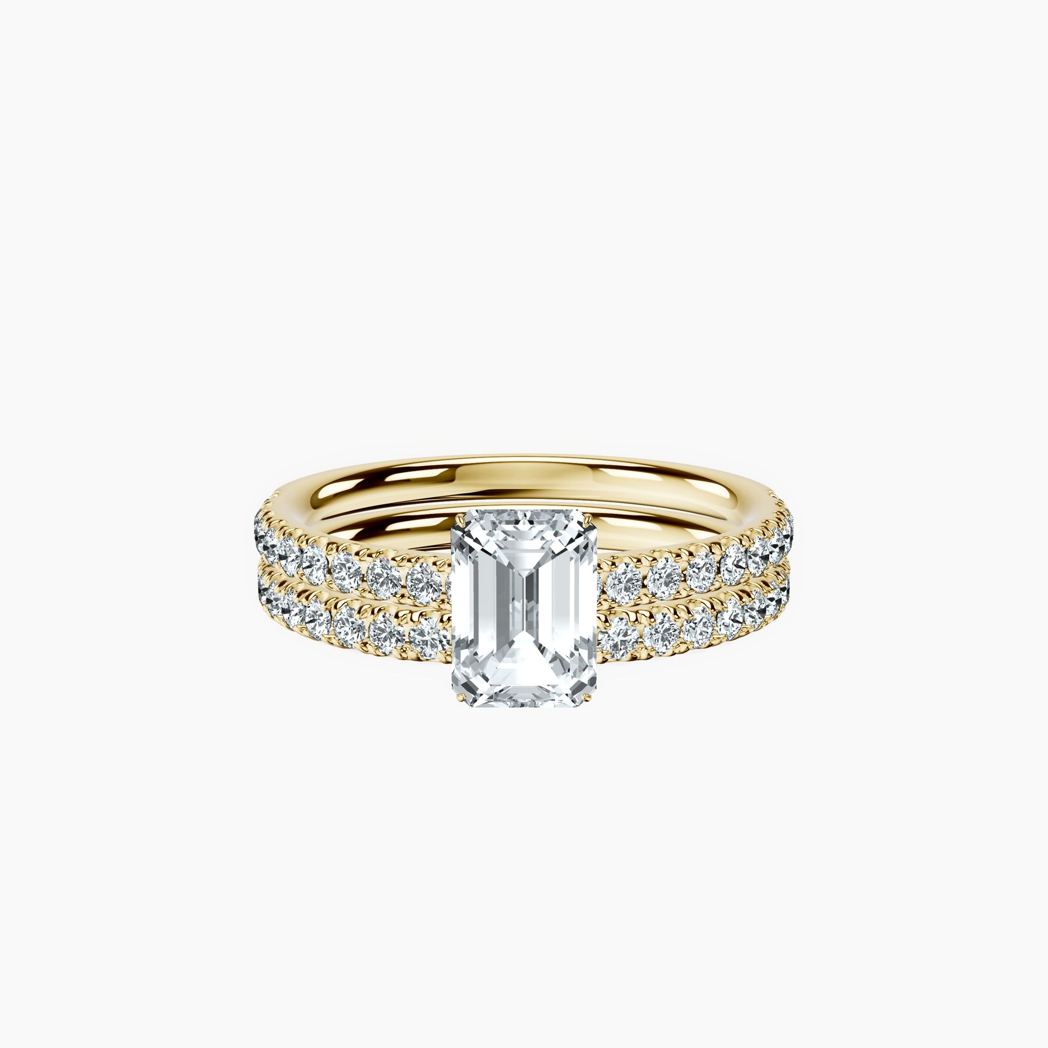 Secret Halo Emerald Ring