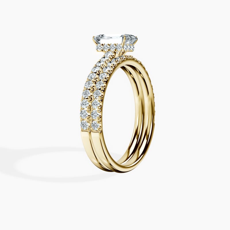 Secret Halo Emerald Ring