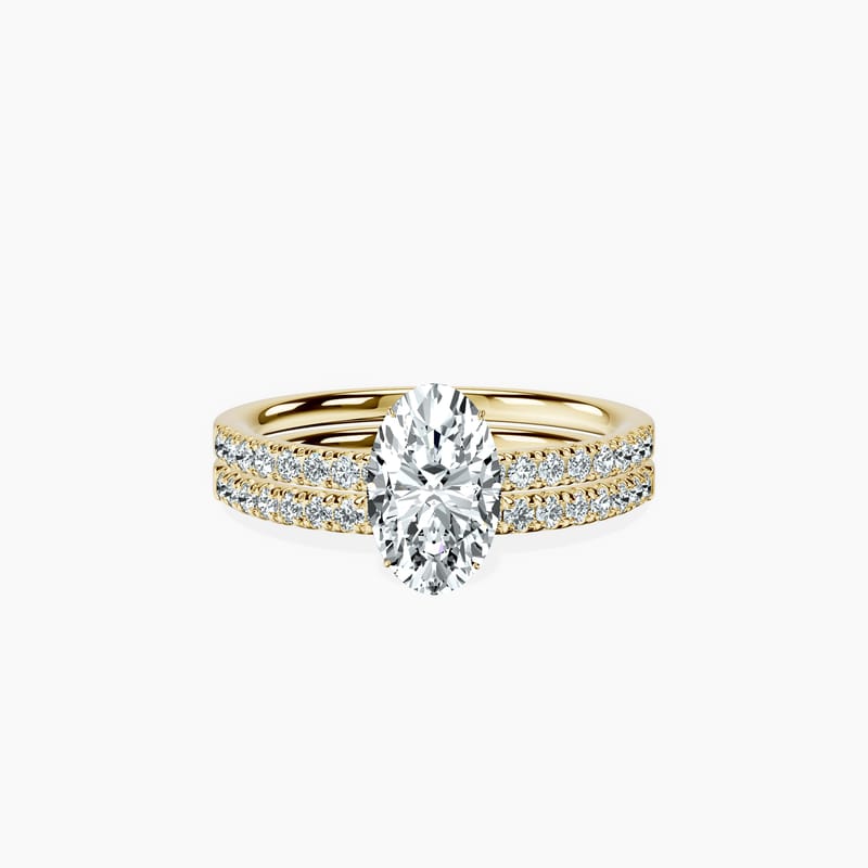 Veiled Halo Oval Ring