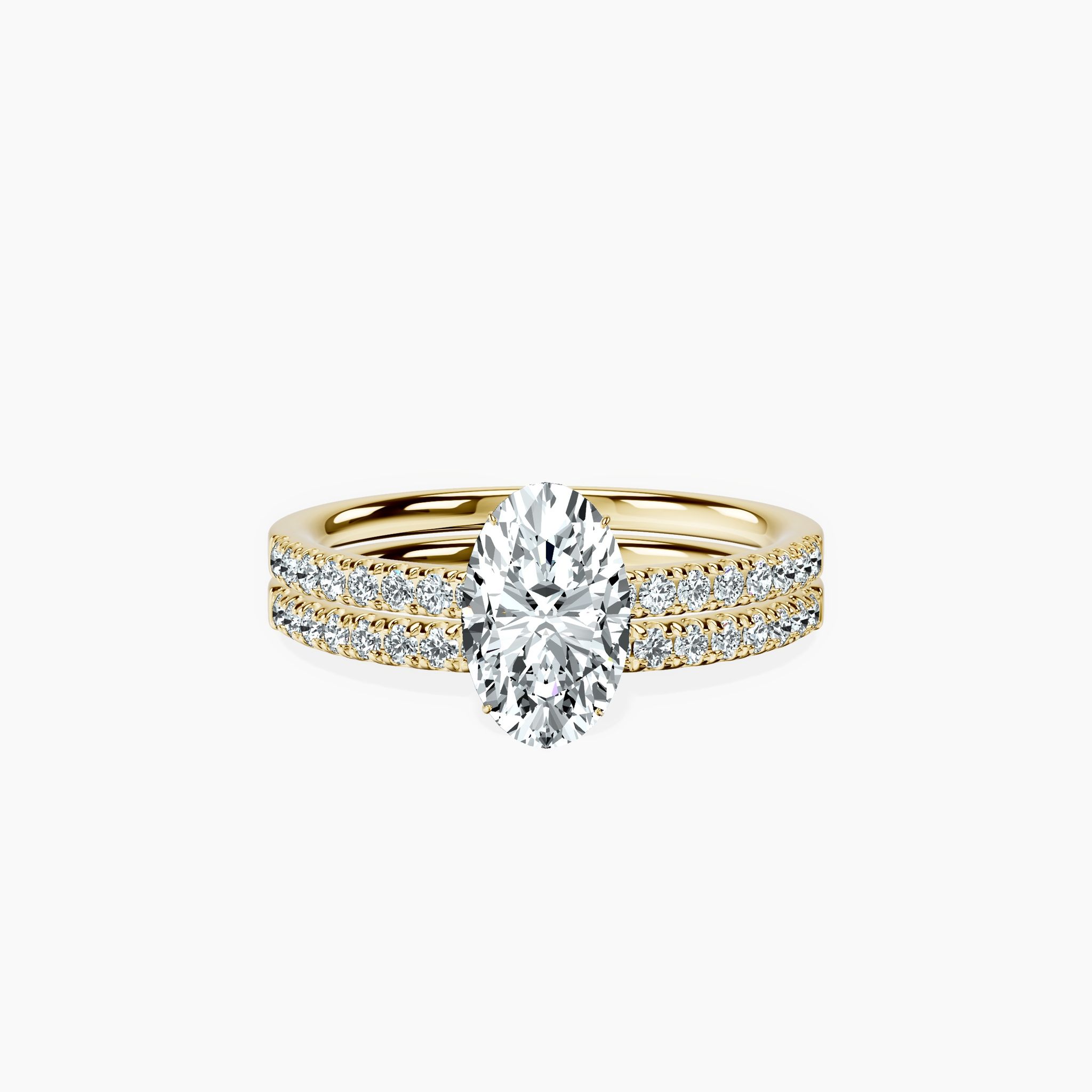 Veiled Halo Oval Ring