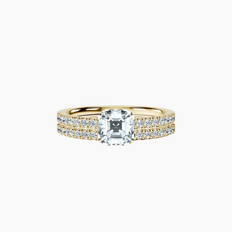 Veiled Halo Asscher Ring
