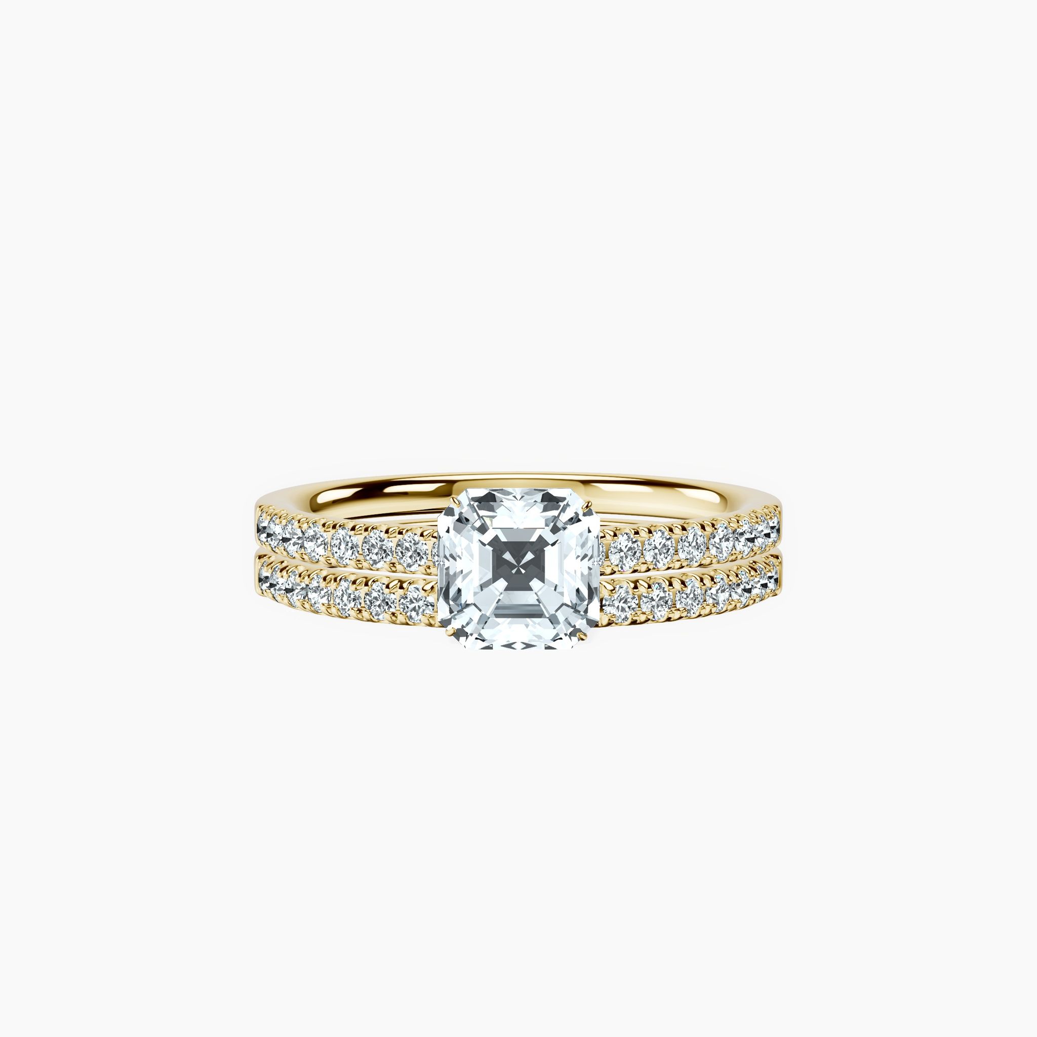 Veiled Halo Asscher Ring