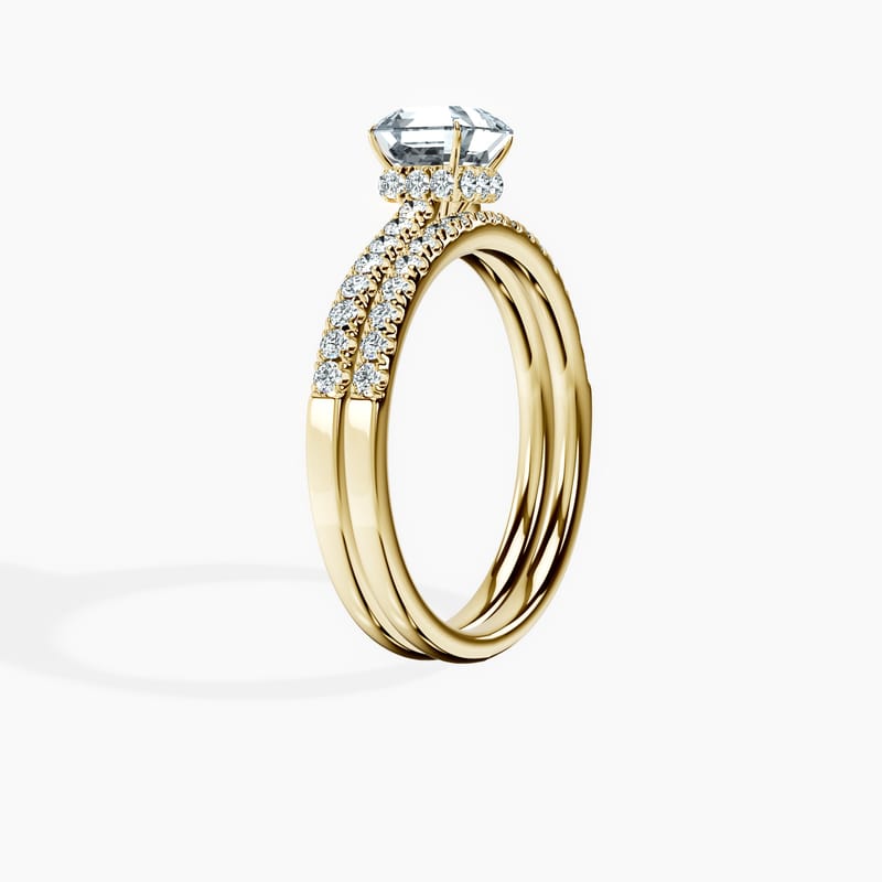 Veiled Halo Asscher Ring