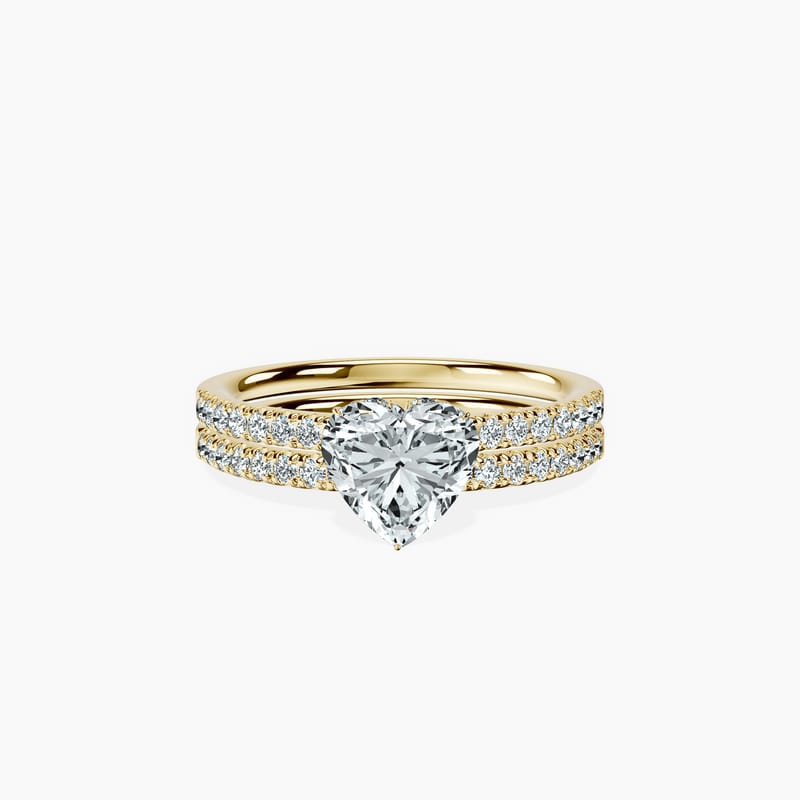 Veiled Halo Heart Ring