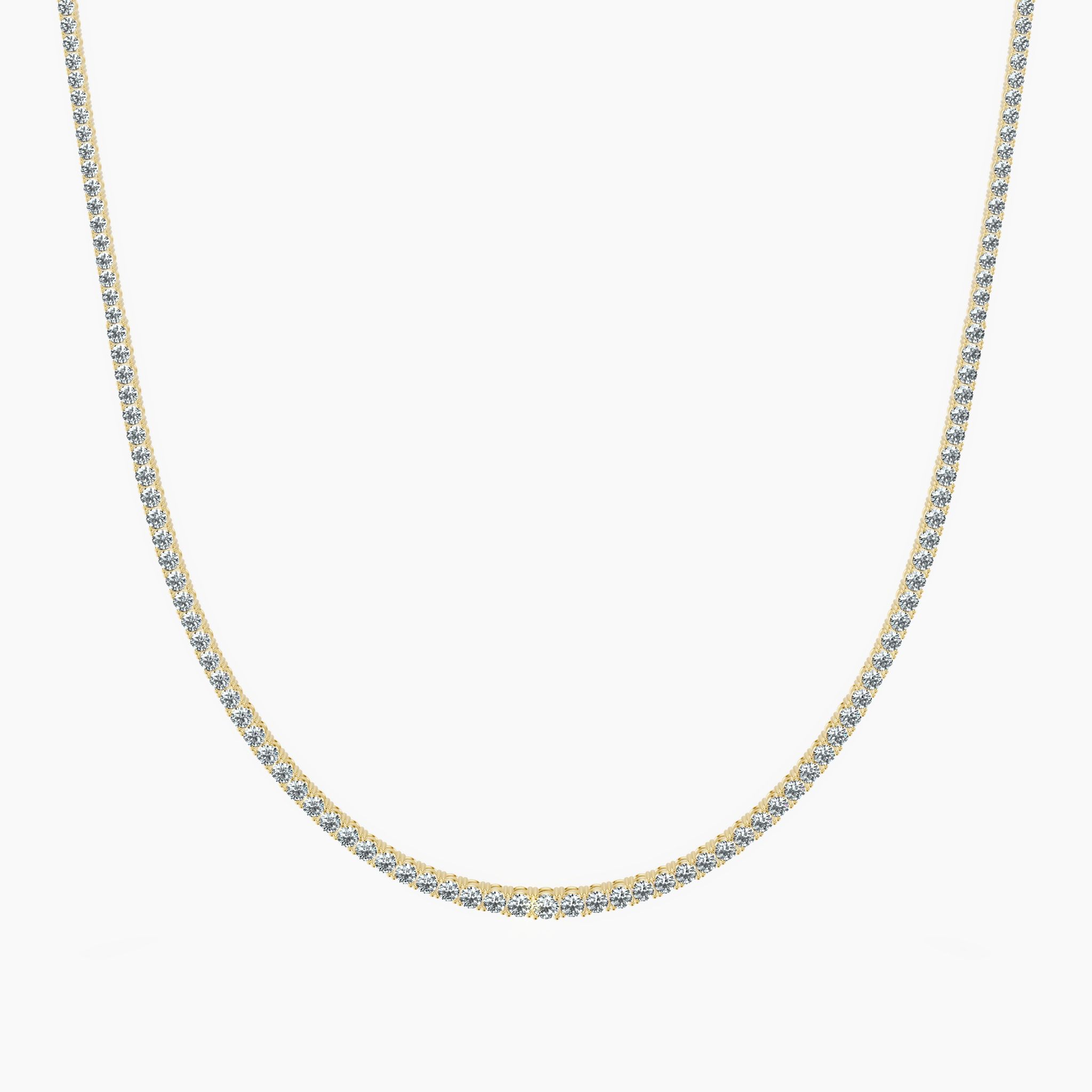 Graduating Cascade Round Tennis Necklace