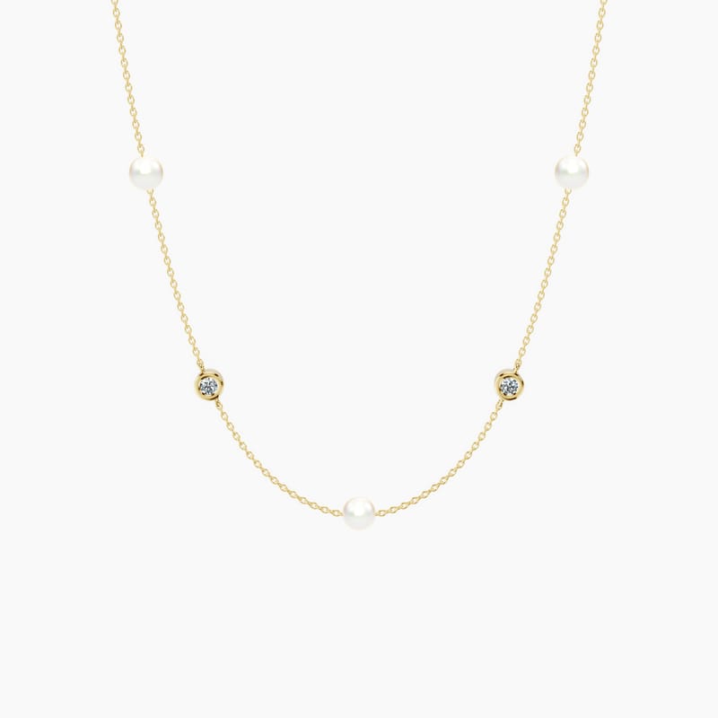 Diamond By Yard Pearl Necklace