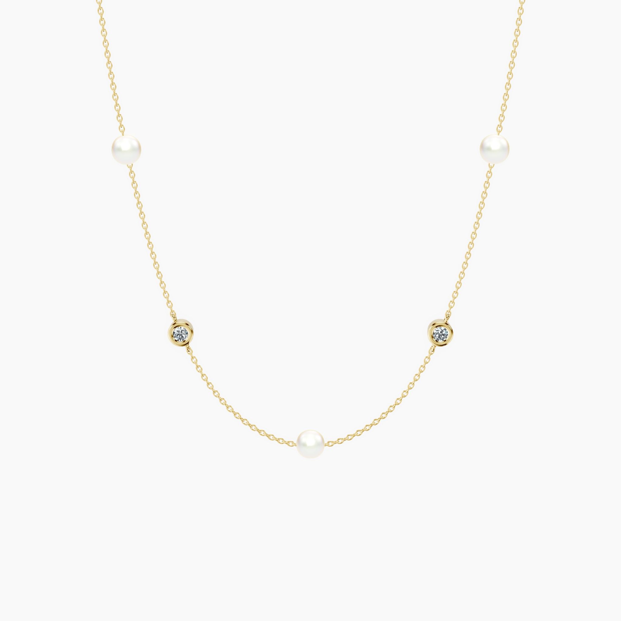 Diamond By Yard Pearl Necklace