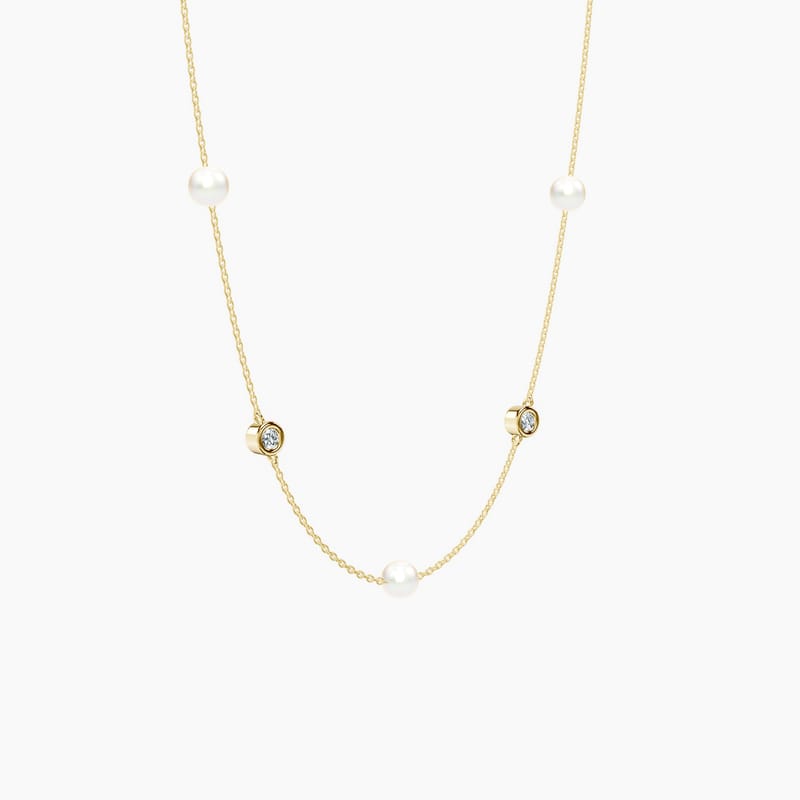 Diamond By Yard Pearl Necklace