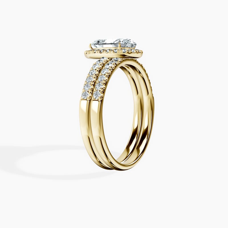 Timeless Halo Pear Ring