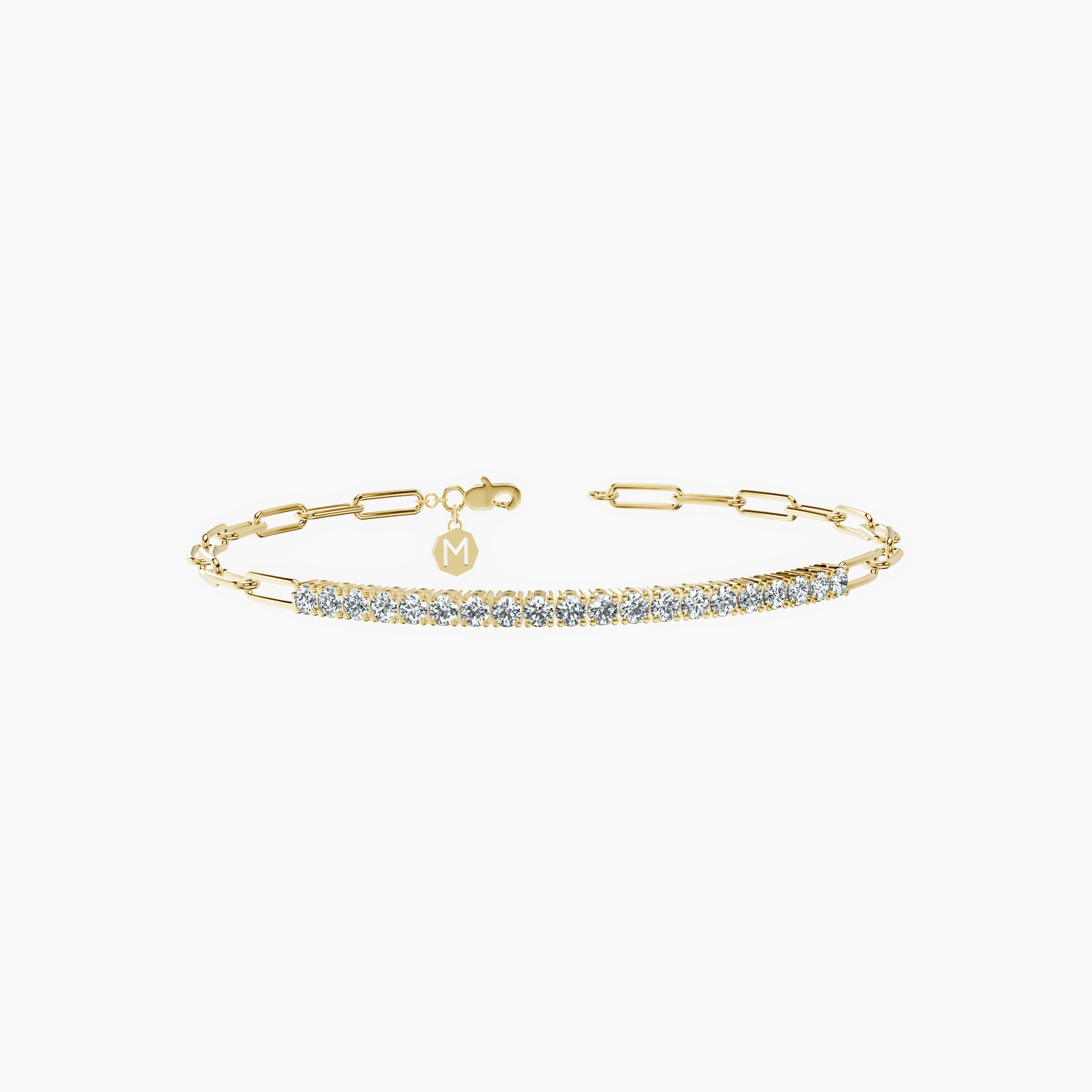 Round Semi Tennis Bracelet