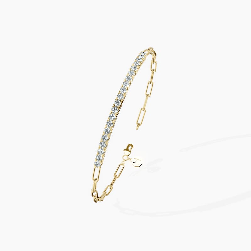 Round Semi Tennis Bracelet