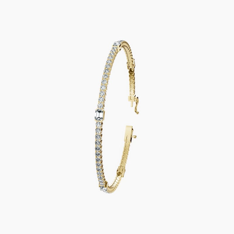 5 Station Emerald Tennis Bracelet