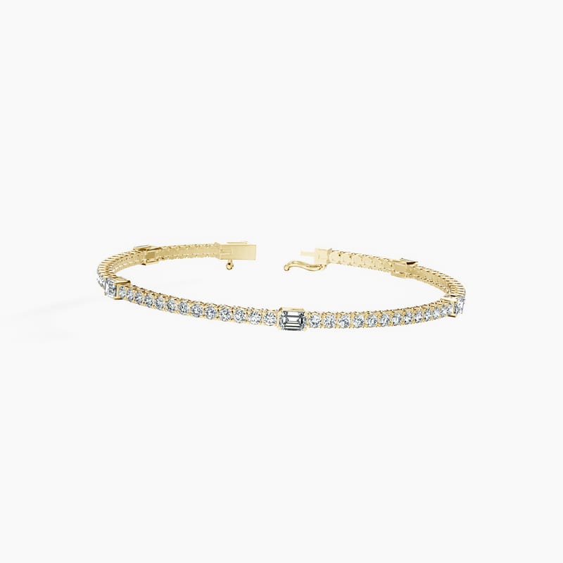 5 Station Emerald Tennis Bracelet
