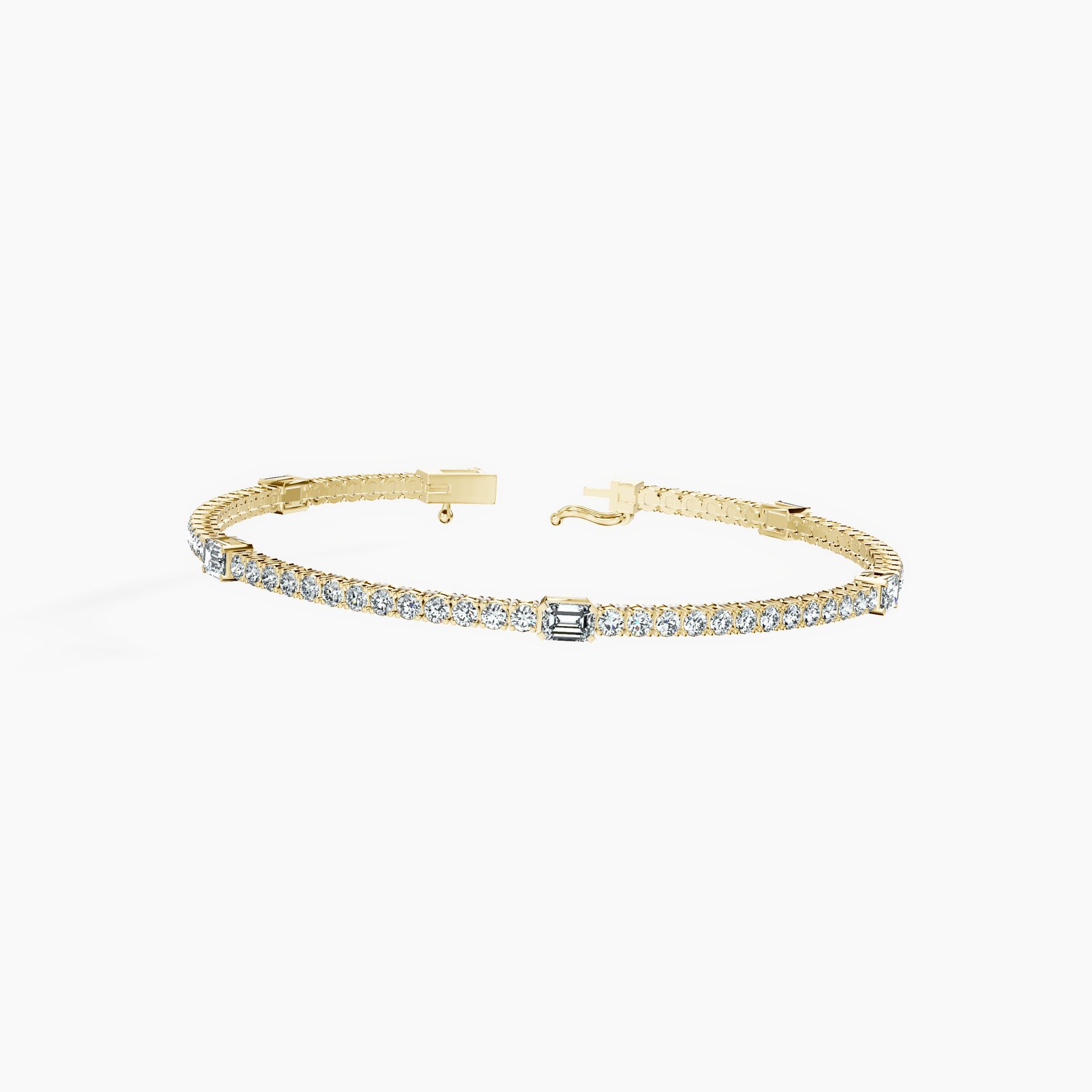 5 Station Emerald Tennis Bracelet