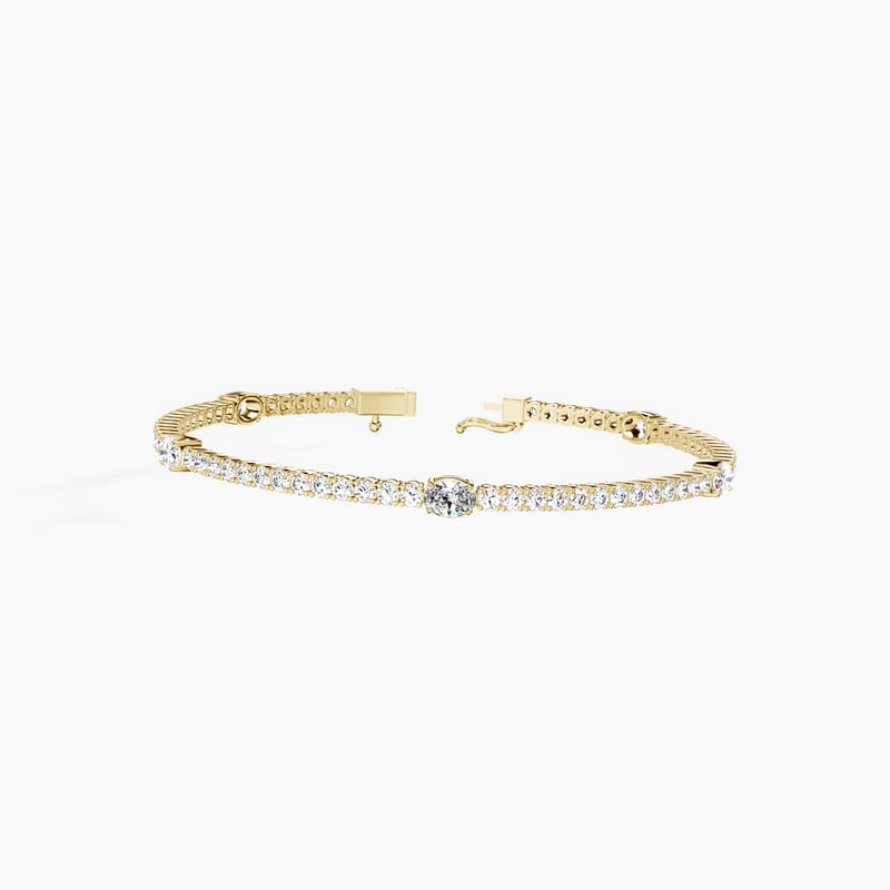 5 Station Oval Tennis Bracelet
