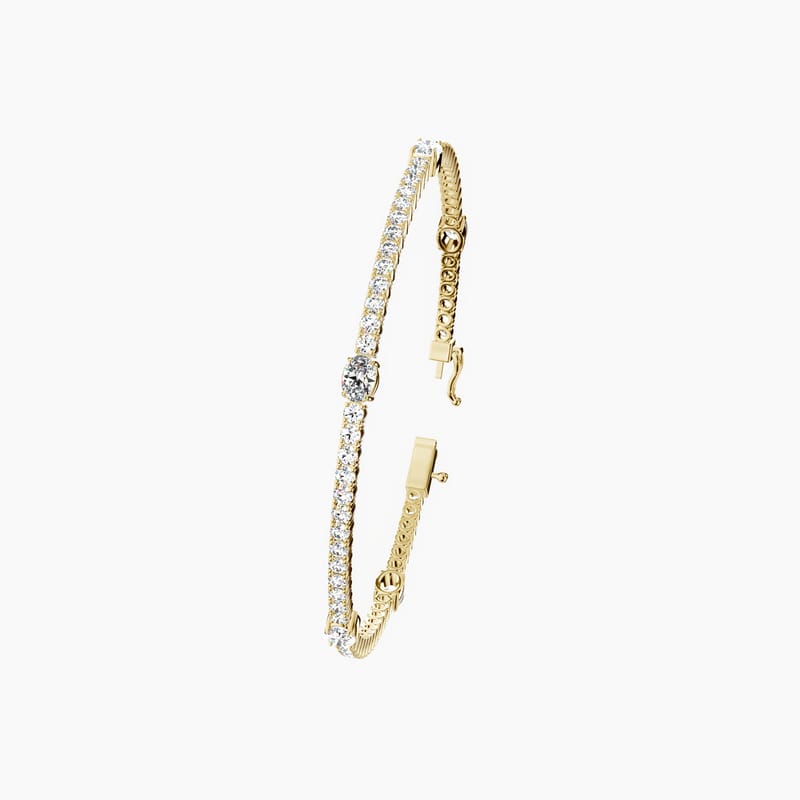 5 Station Oval Tennis Bracelet