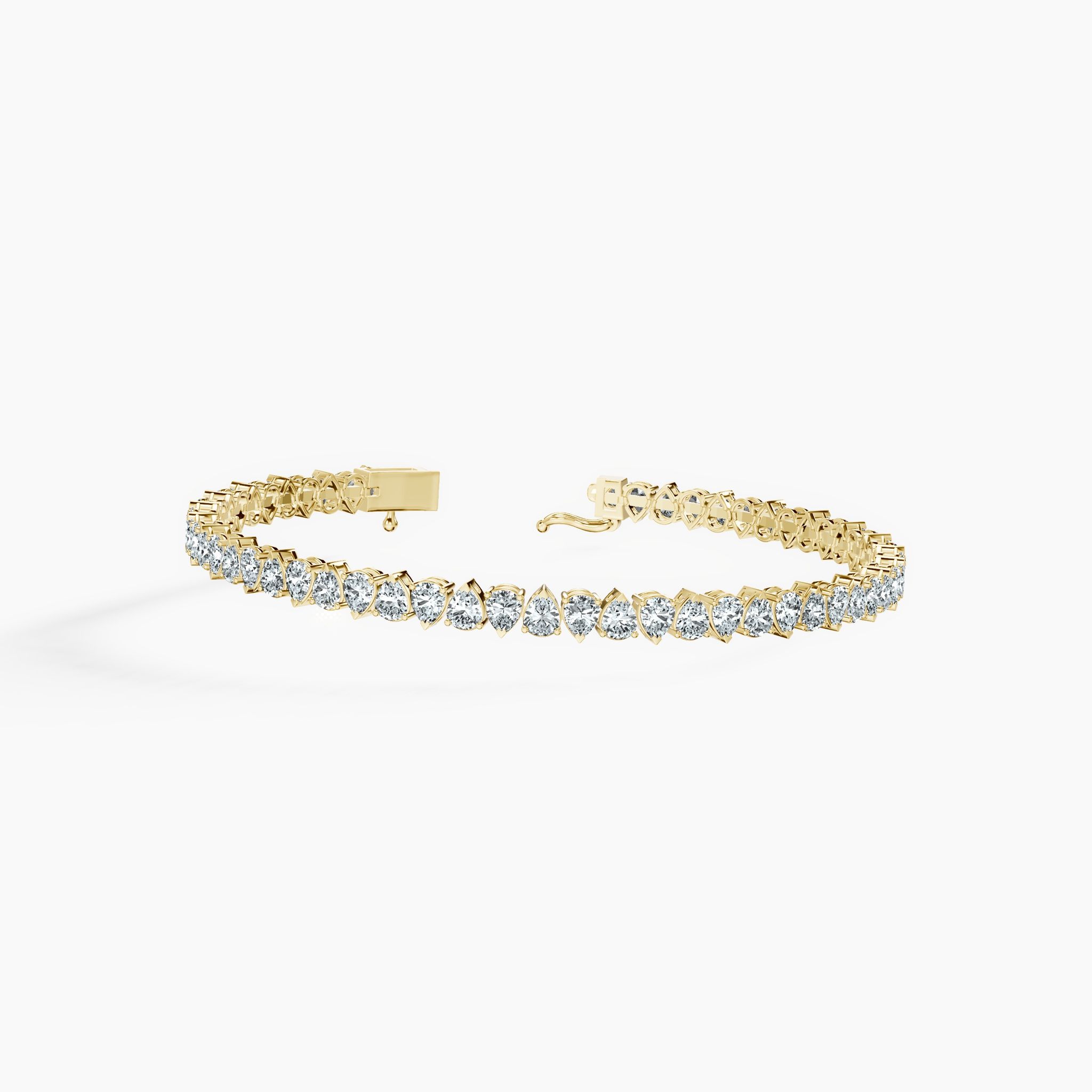 4 Prong Pear Tennis Bracelet