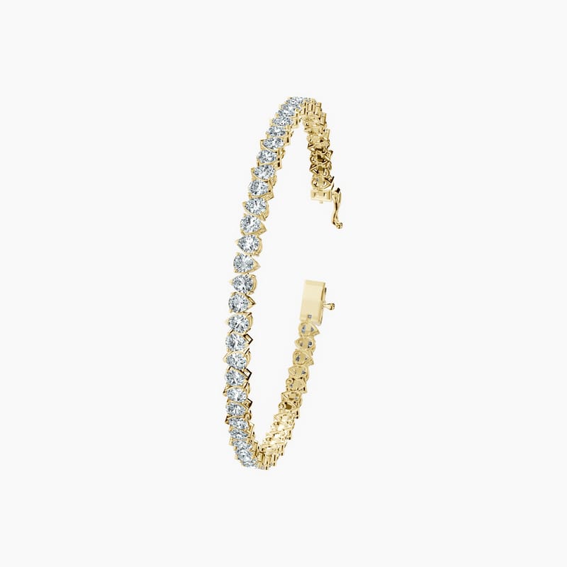 4 Prong Pear Tennis Bracelet