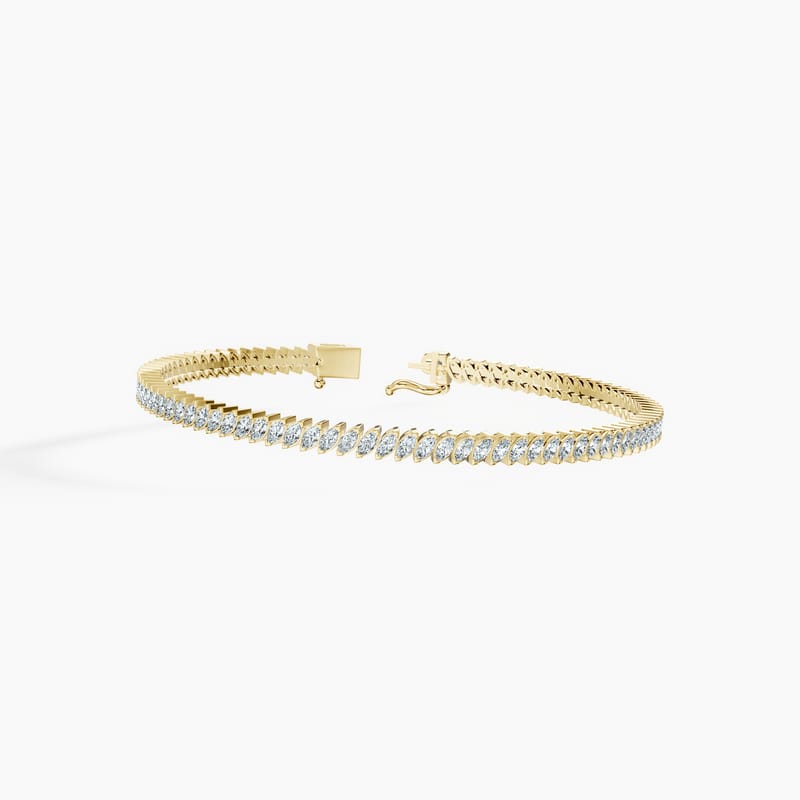 4 Prong Marquise Tennis Bracelet