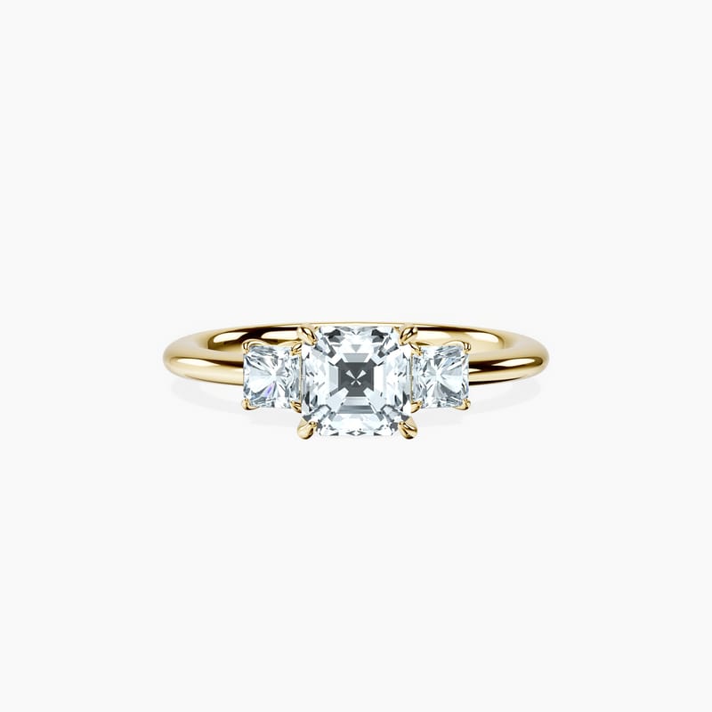 Trinity Asscher Ring