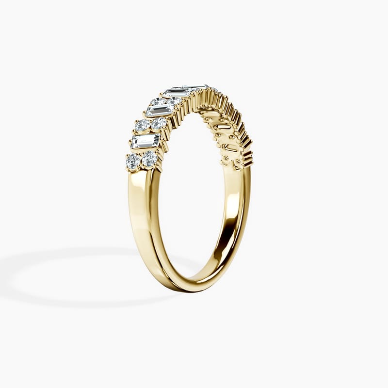 Baguette & Round Half Eternity