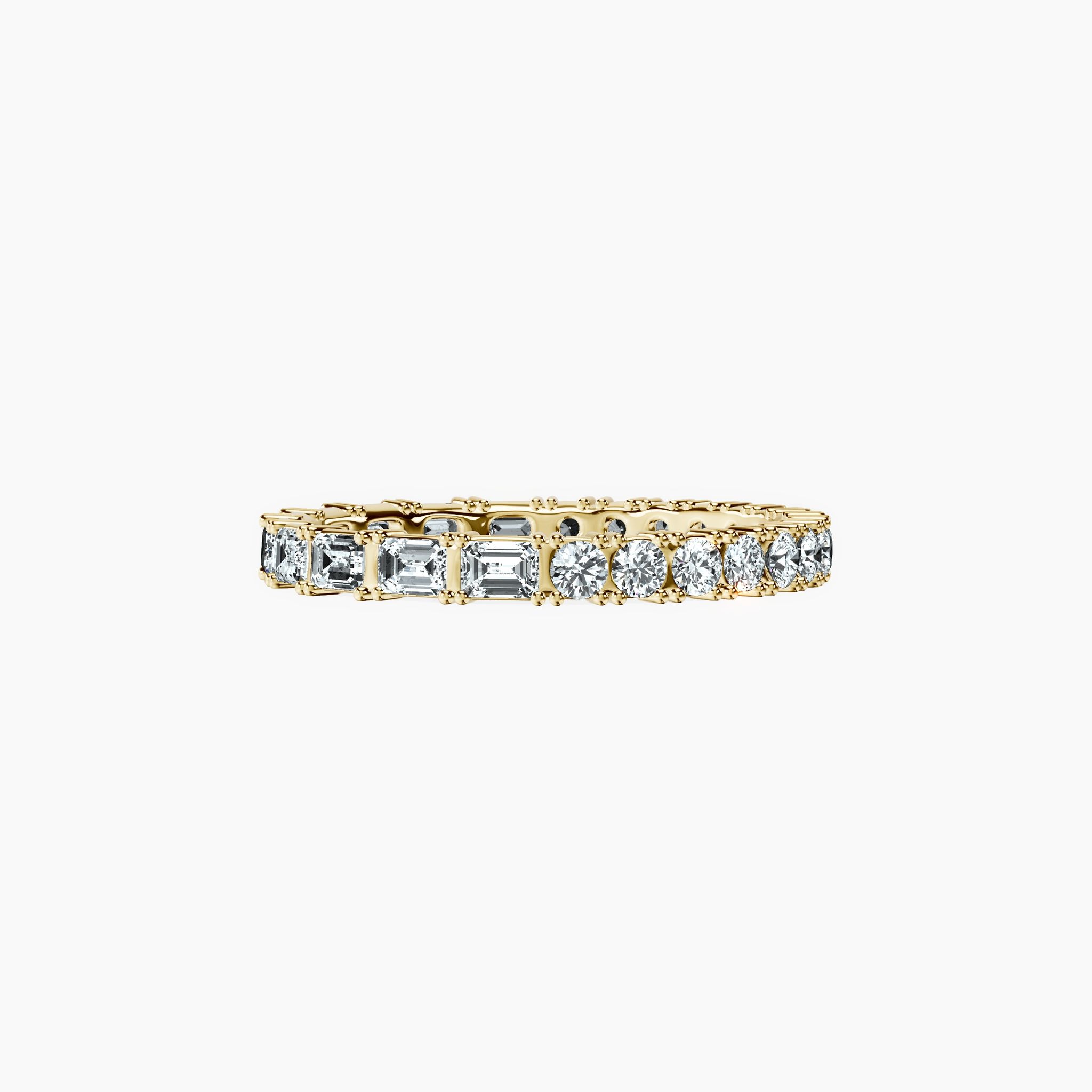 Emerald & Round Half Band
