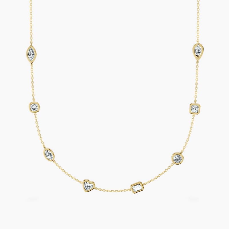 Multi-Shape Diamond By The Yard Necklace