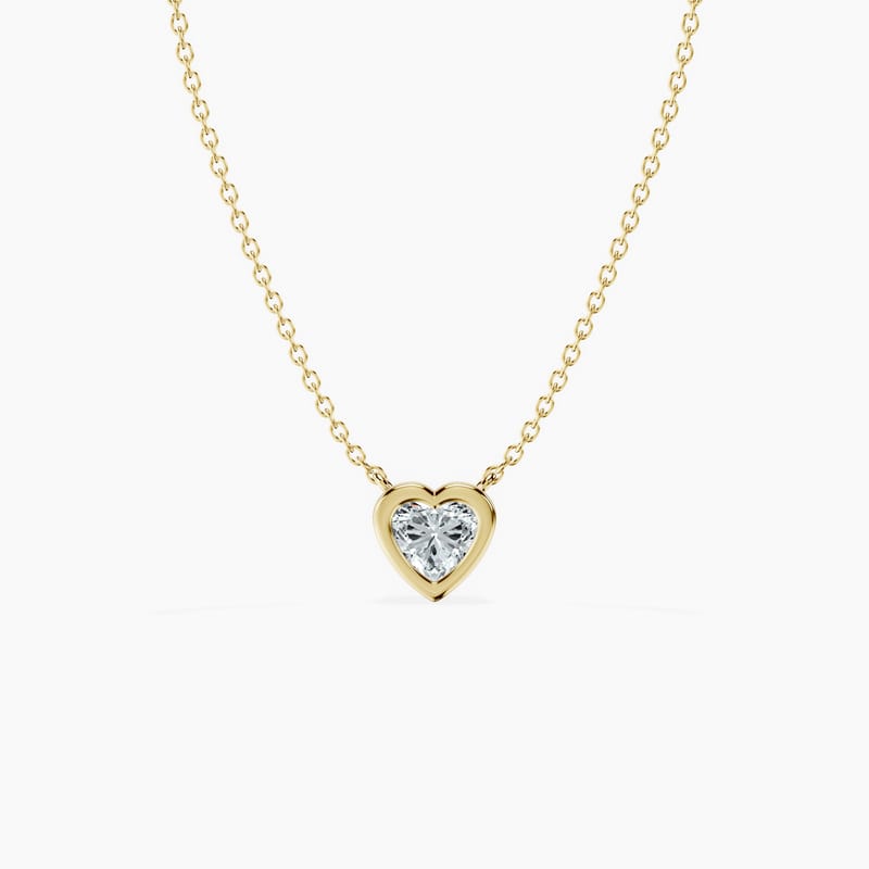 Bezel Heart Pendant