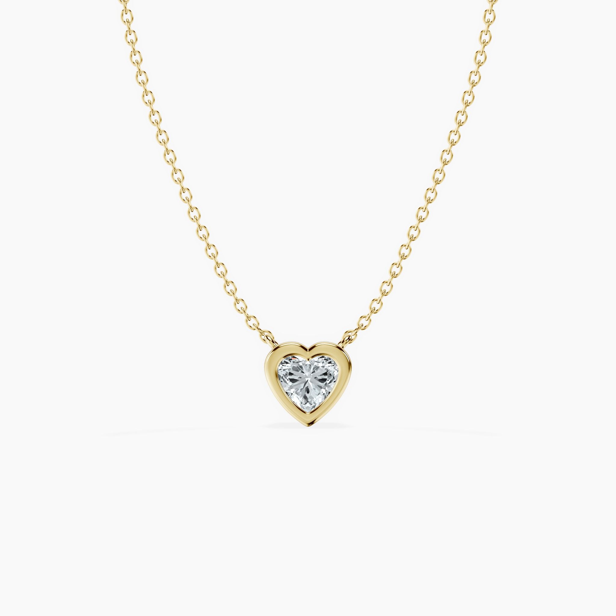 Bezel Heart Pendant