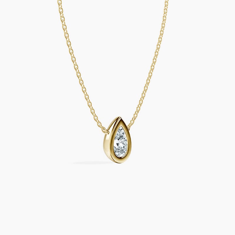 Bezel Pear Pendant