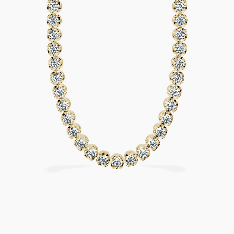 Tiger Prong Tennis Necklace