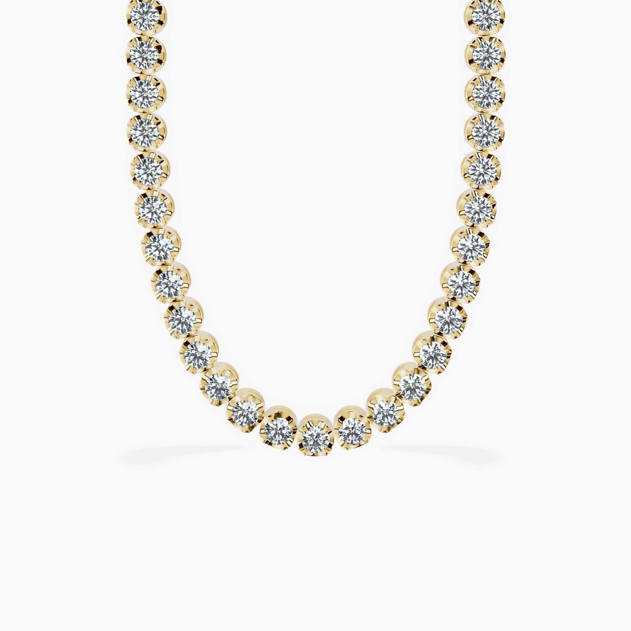 Tiger Prong Tennis Necklace