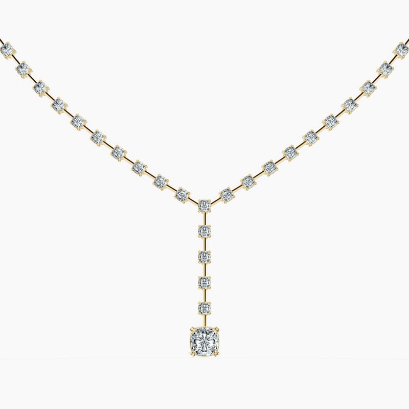 Dangling Cushion Tennis Necklace
