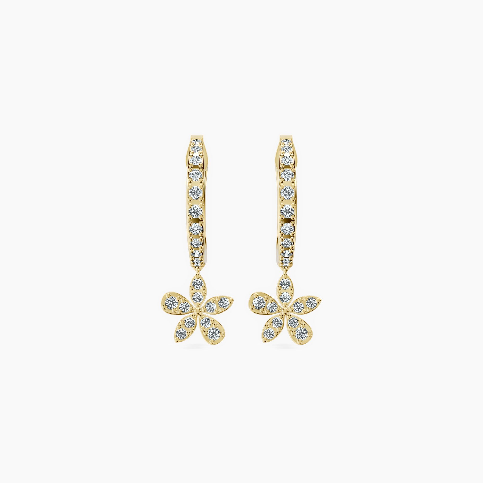Dangling Flower Earrings