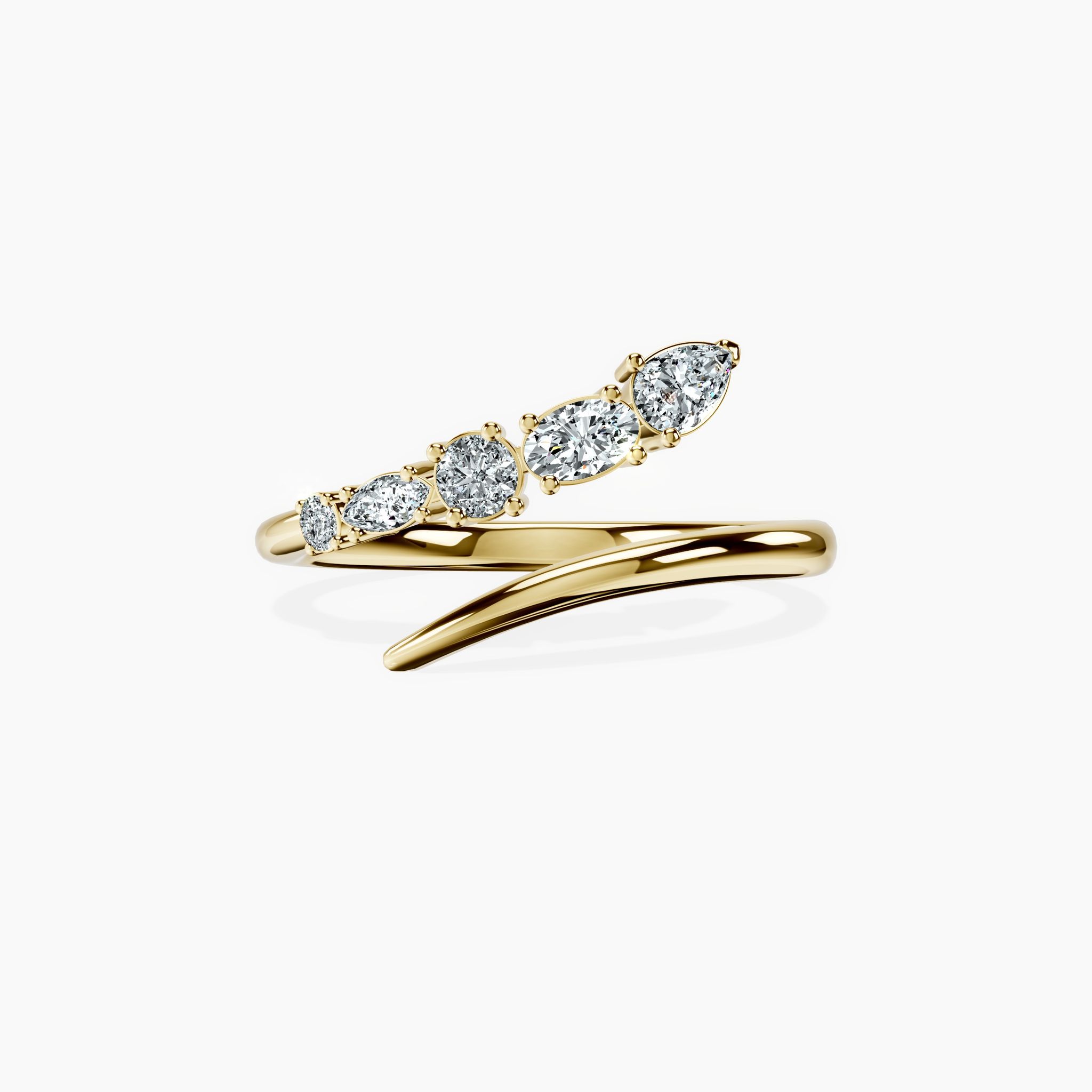 Curved Charm Ring