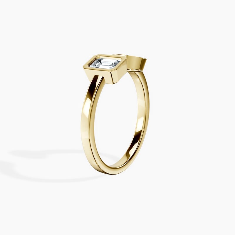 Bezel Two Stone Ring