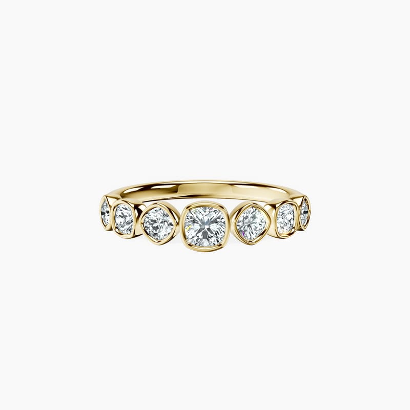 Bezel Multishape Half Band